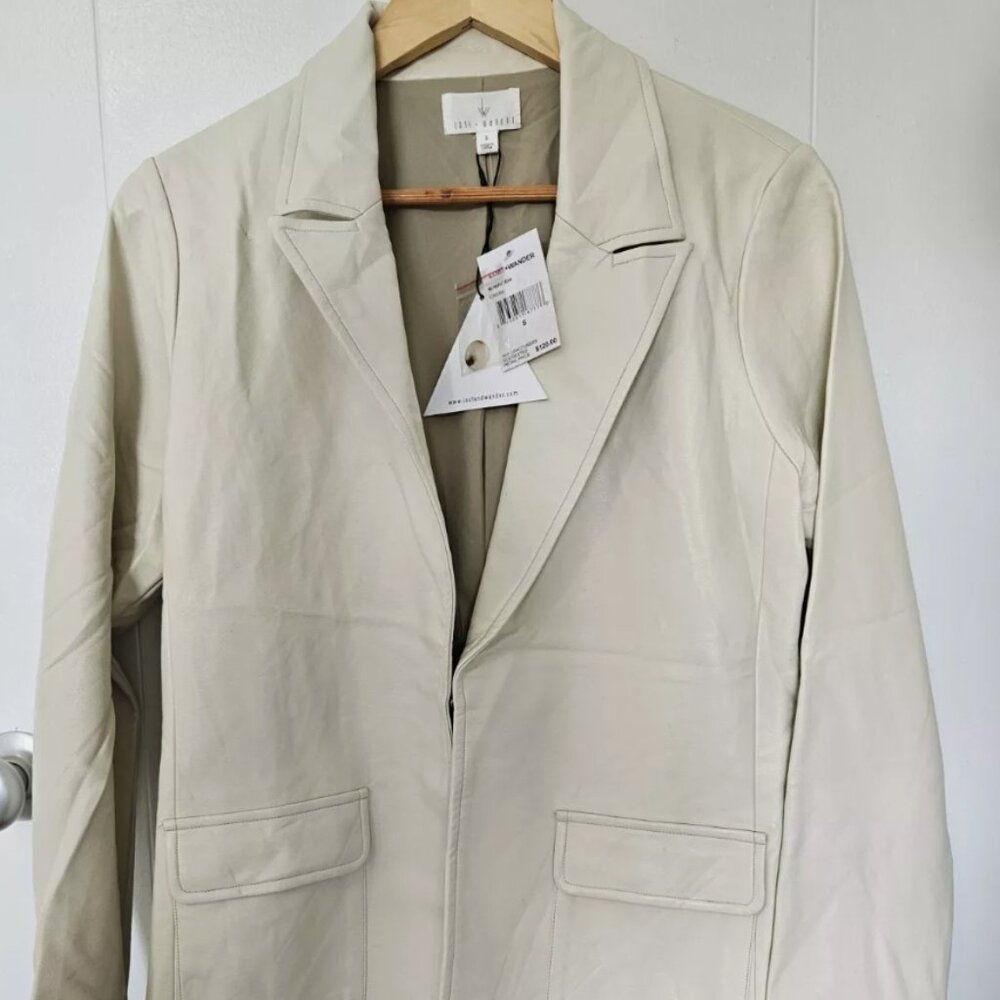 $120 NEW Cream Leather Blazer Lost and Wander